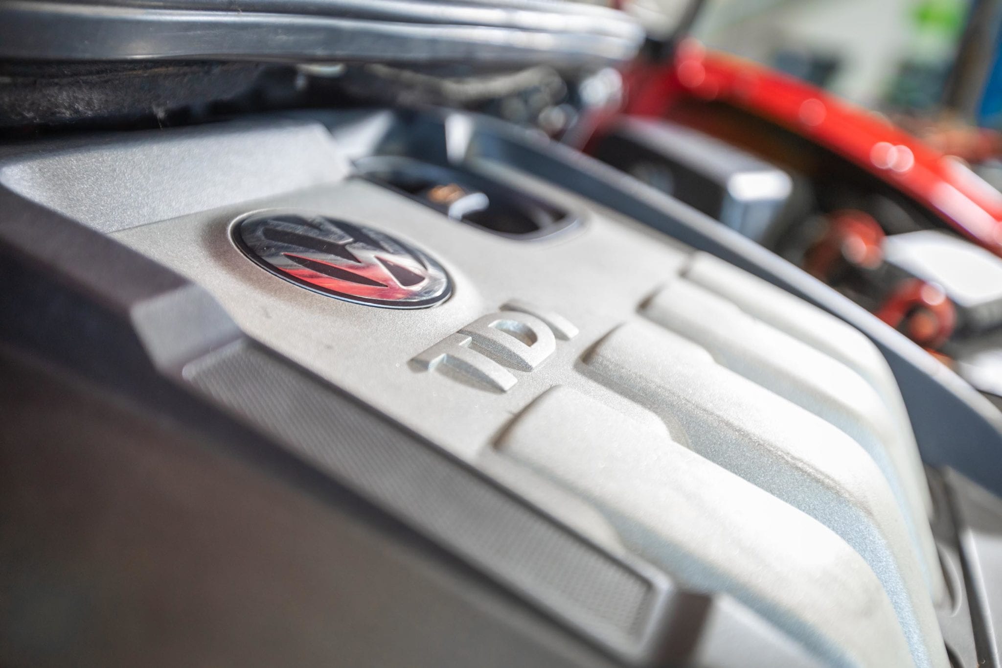 Volkswagon TDI engine close-up